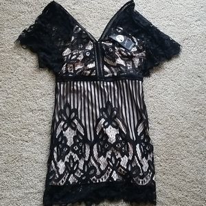 Black Lace Mini Dress